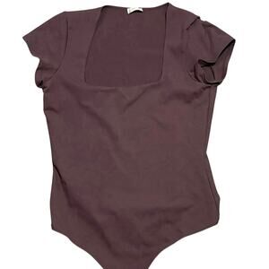 Intimately Free People Brown Mesh Lined Bodysuit M